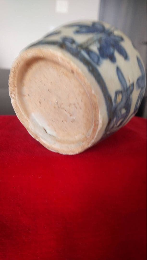 安南　中国美術　古陶磁　古美術　小壷　鹿　青花　振り出し