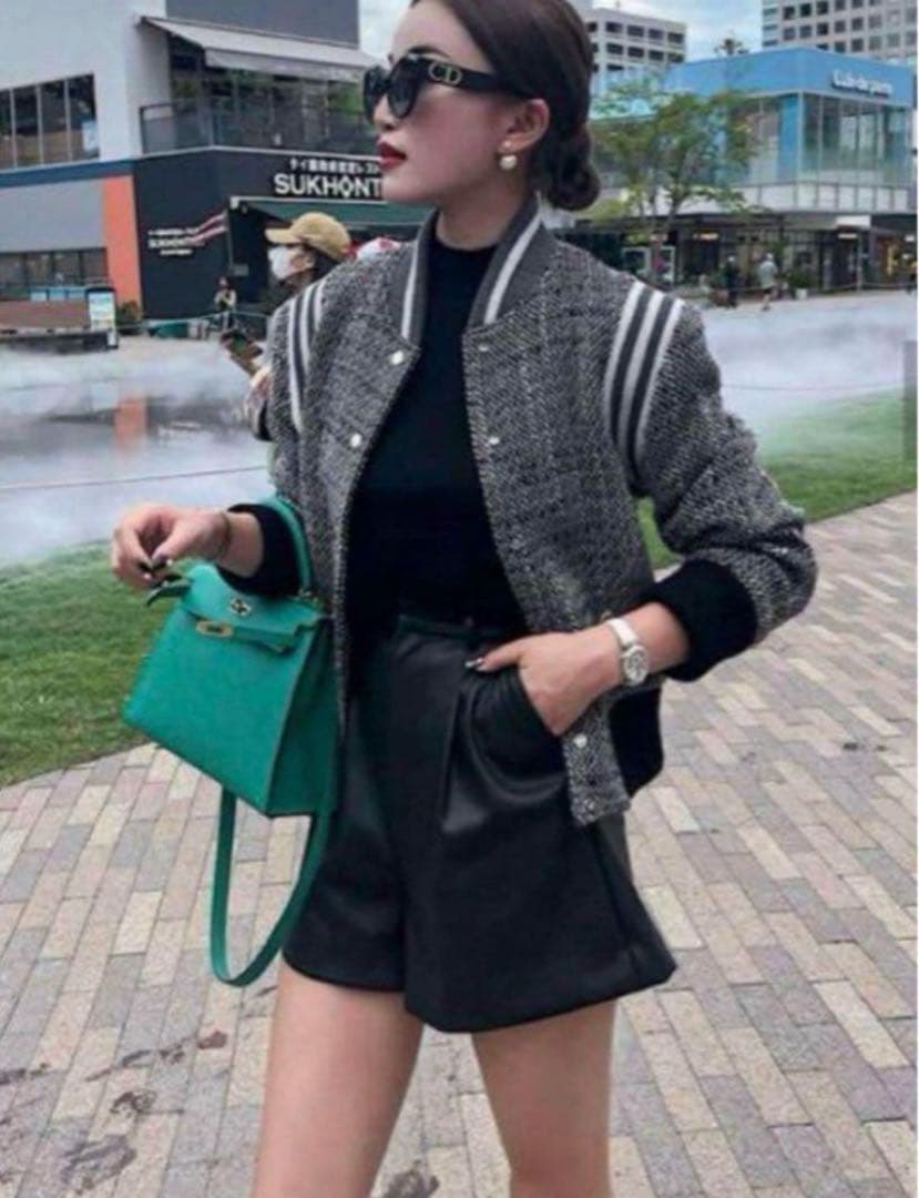 専用ページ。sheller ツイードブルゾン