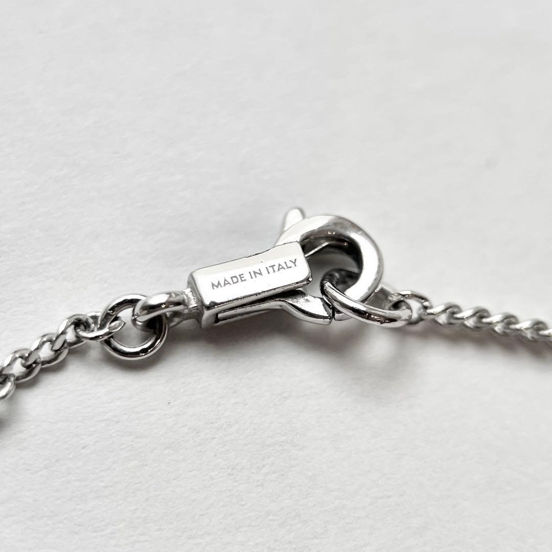 現行モデル 美品 セリーヌ トリオンフ ラインストーン ネックレス シルバー