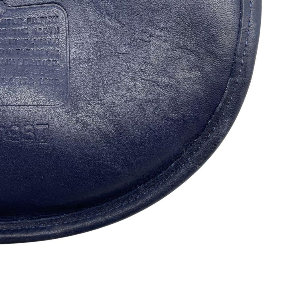 オールドコーチ 0987 ショルダーバッグ アトランタ 三日月 レザー 紺色