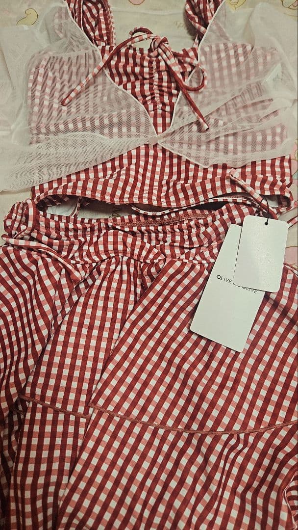 OLIVE des OLIVE レース羽織つき リボン 水着 新品