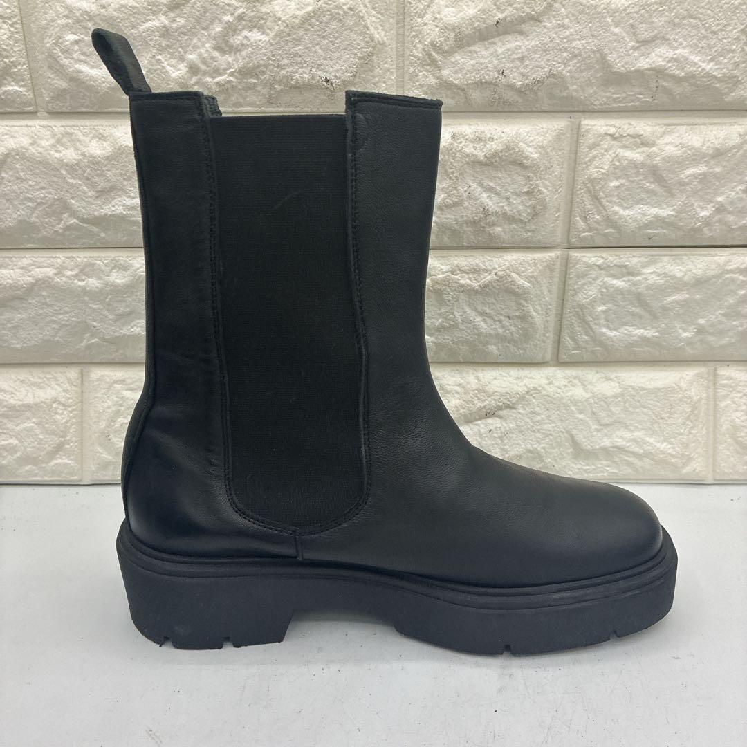 【美品】コルソローマ サイドゴアブーツ 38 チェルシー トラックソール 黒