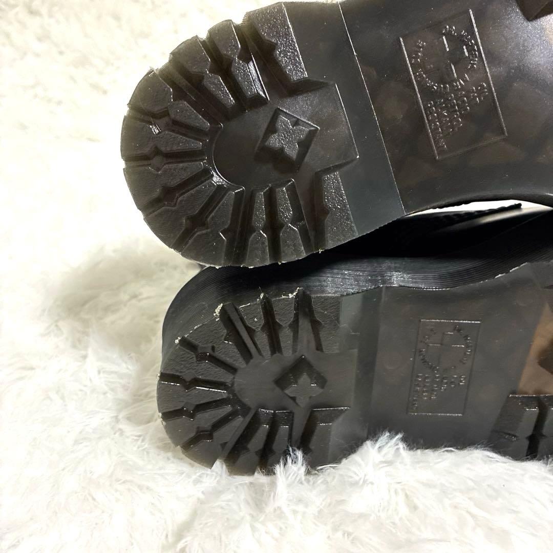 Dr.Martens ドクターマーチン 6ホール リボン ブラック レザー 厚底