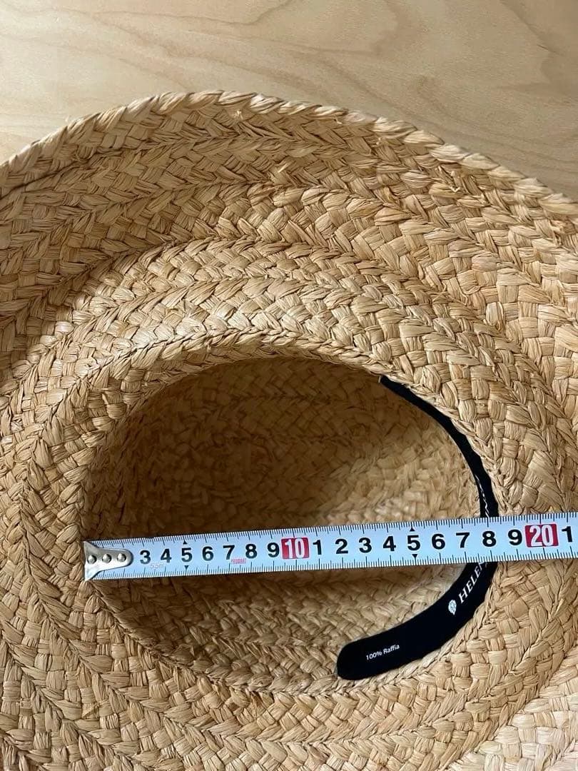 HELEN KAMINSKIヘレンカミンスキー 麦わら帽子 ベージュ リボン付き