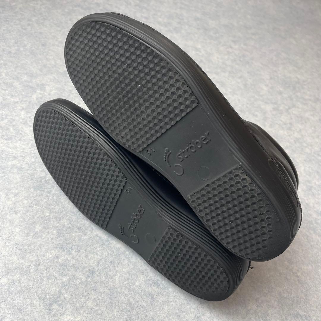 【極美品】strober ストロバー 定番人気モデル レザースニーカー 外反母趾