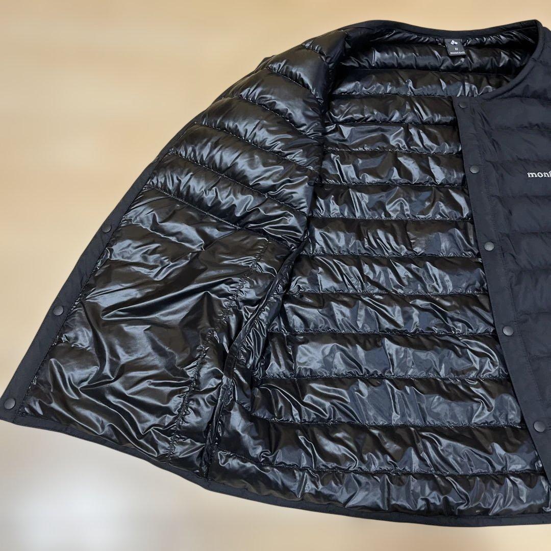 新品☆モンベル☆ スペリオダウン ラウンドネックベスト 黒 M 送料込み