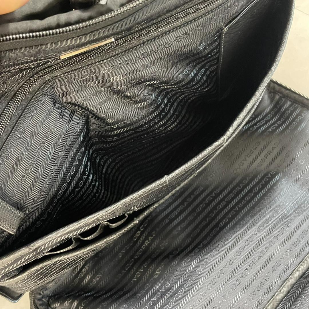 PRADA ボストンバッグ プラダ 2way ビジネスバッグ 2VE407 黒