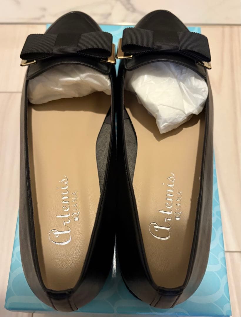 アルテミスバイダイアナ グログランリボンローファー25センチ