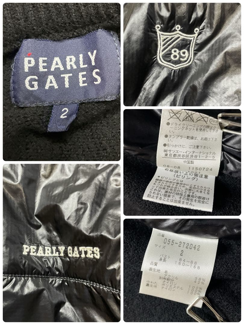PEARLYGATES 異素材　ジャケット　ウール　ナイロン　ジップ