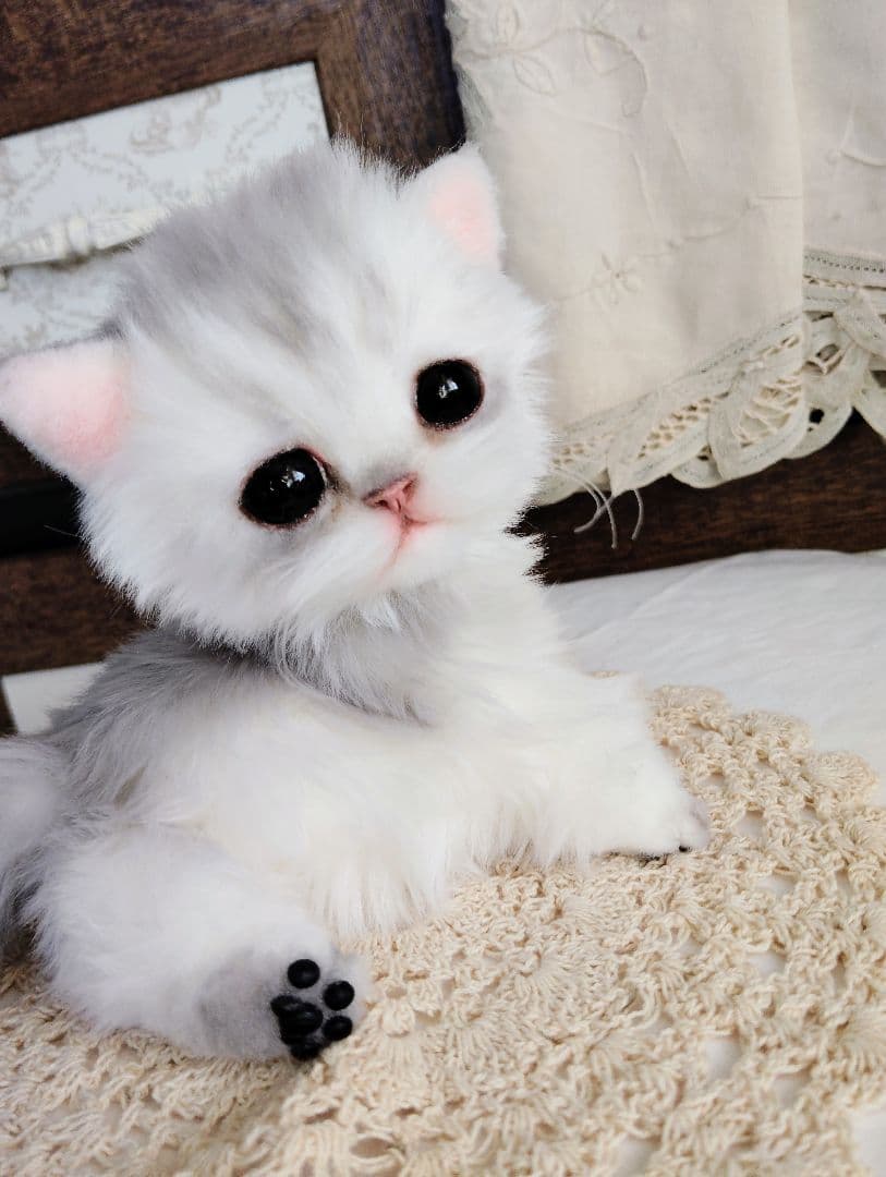 チンチラシルバー♡子猫のララちゃん♡アートドール♡ぬいぐるみ♡