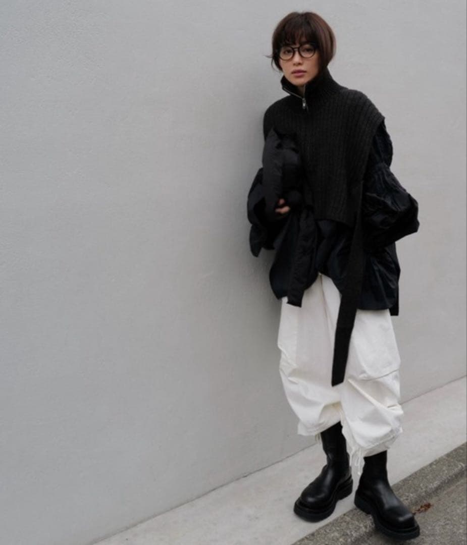 【美品】 ETRE TOKYO ハーフジップタートルニットベスト