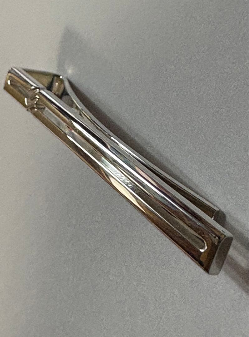 GUCCI グッチ シルバー925 ネクタイピン クリップ式／純正収納袋付き