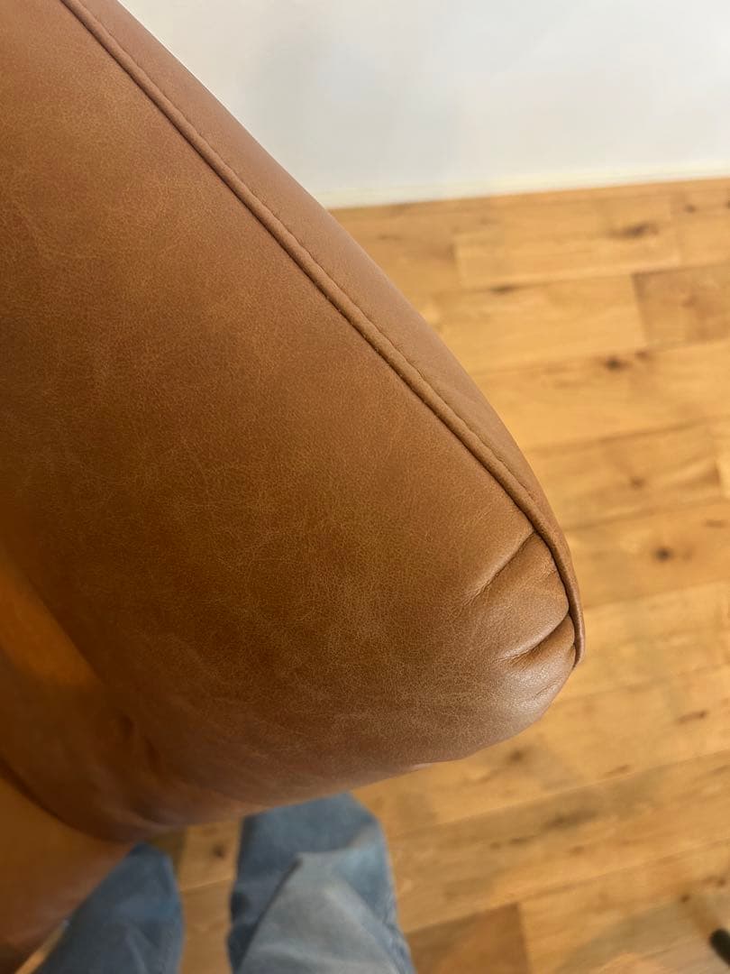 週末値下げ‼️極美品　クラッシュゲート　キャメル 1人掛けソファ　説明書付き