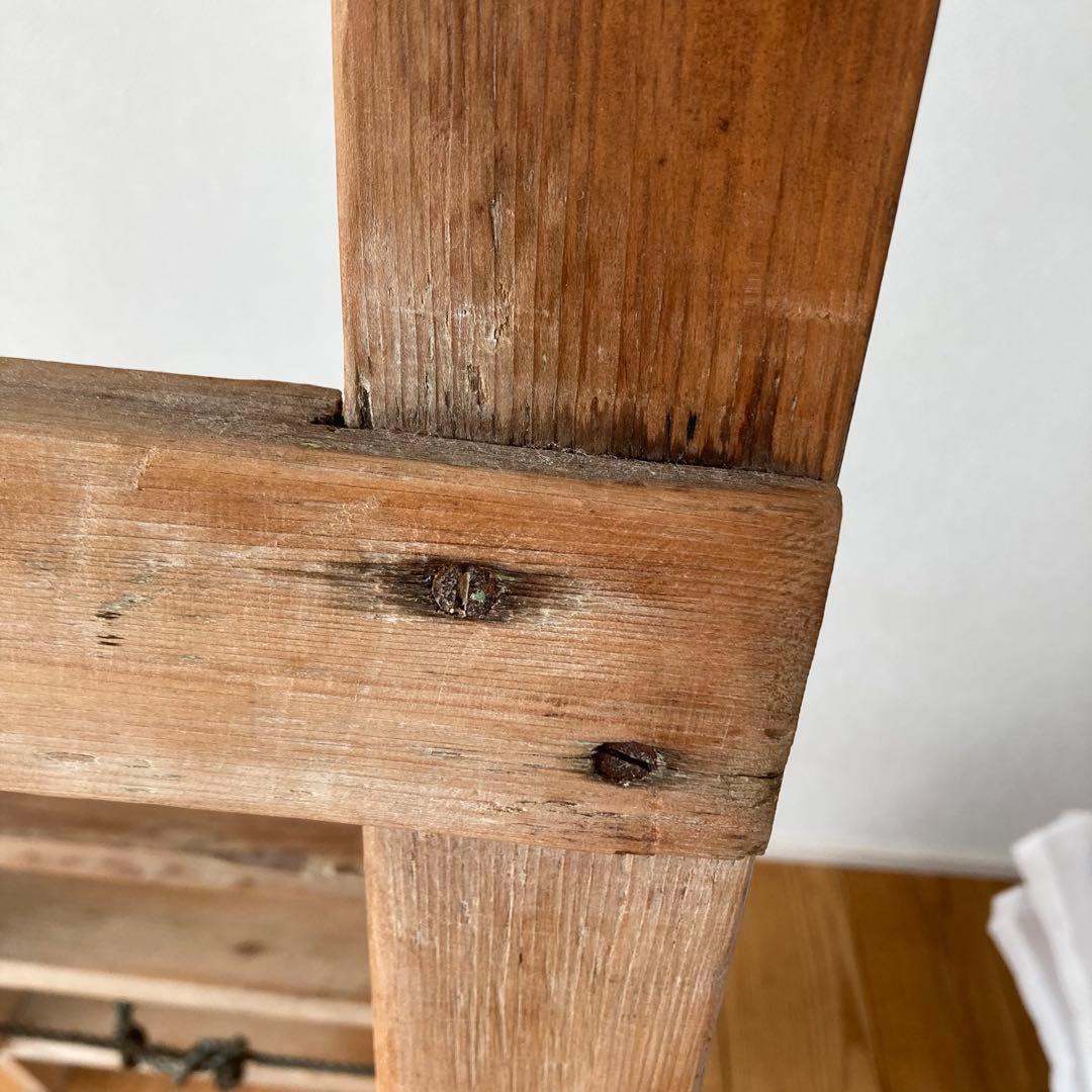 アンティーク木製ラダー　脚立　ハシゴ　梯子