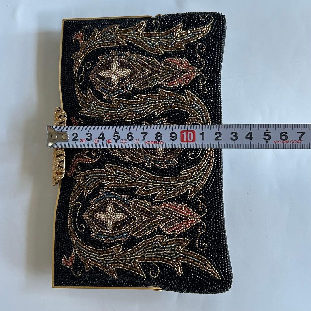 柏ビーズ フォーマルバッグ ビーズバッグ 刺繍　和装バッグ 冠婚葬祭 総ビーズ