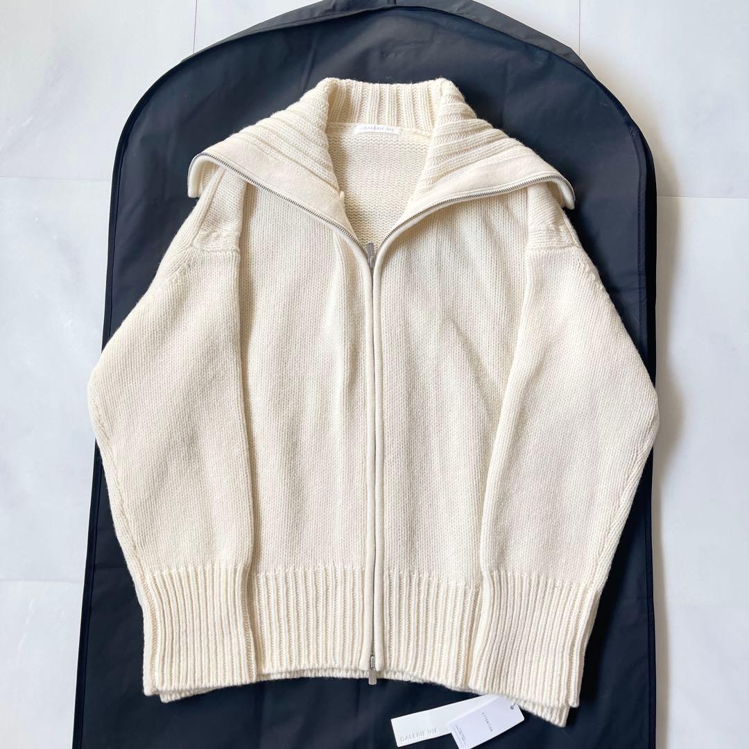 タグ付 ギャルリーヴィー ファインウール ジップアップ カーディガン 2021✨
