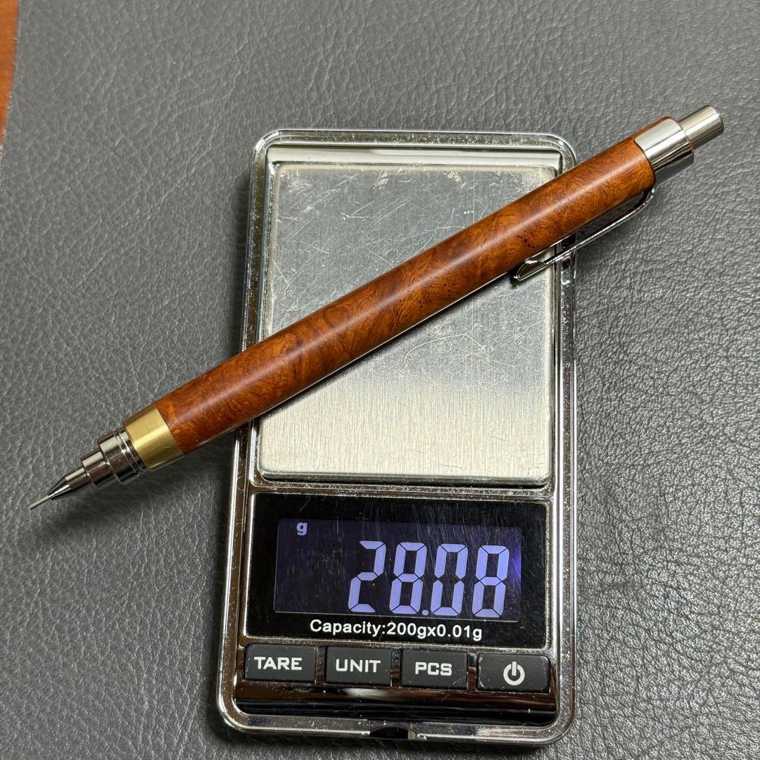 106花梨瘤　木製シャーペン　最強低重心　真鍮