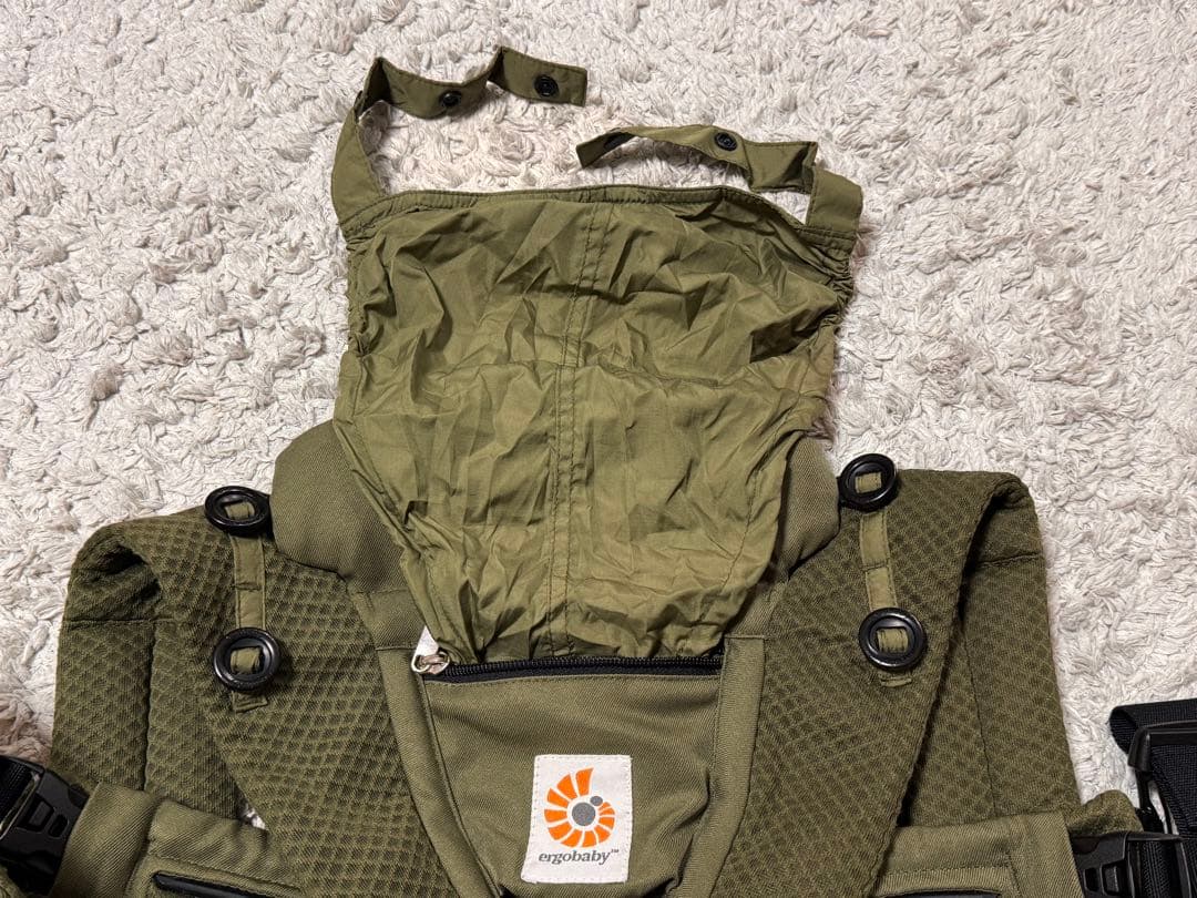 【美品】ergobaby OMNI Breeze 抱っこ紐 オリーブグリーン