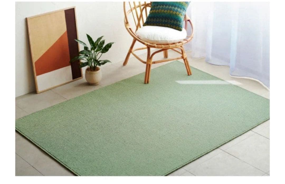 新品 ウニコ ラグ MENGEN(メンゲン) メランジグリーン 200×200