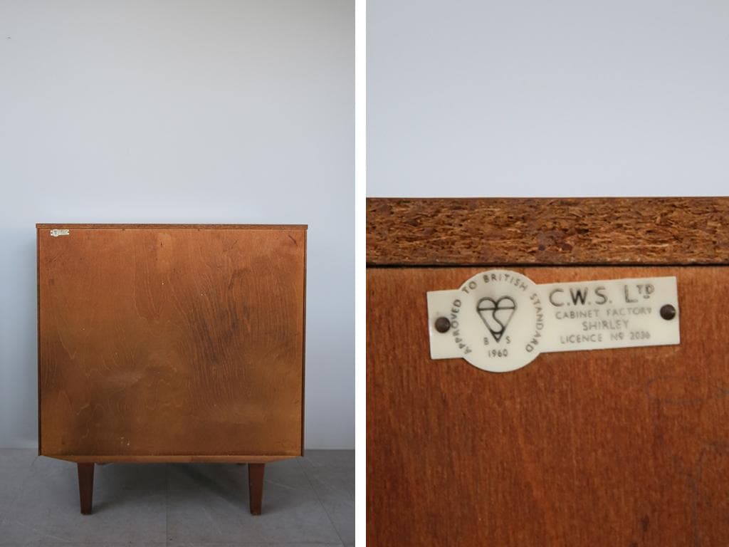 英国アンティークチーク古木4杯ドロワー/木製チェスト/タンス箪笥(92-269)