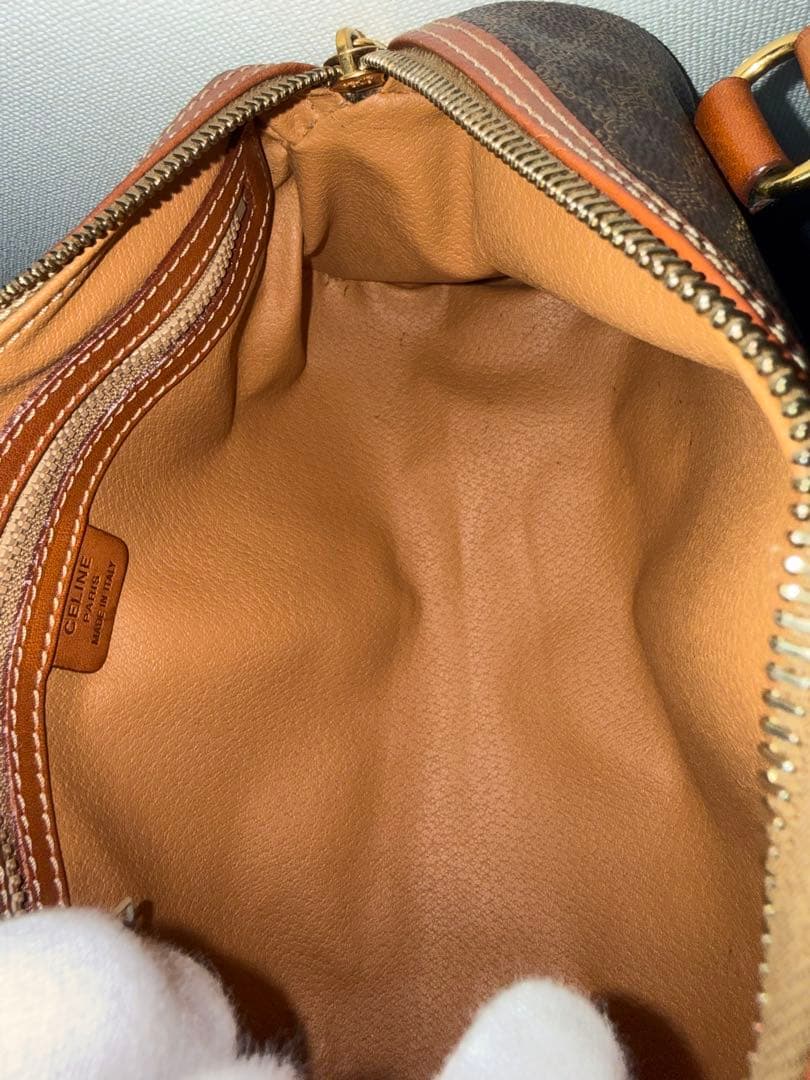 【美品】CELINEセリーヌ マカダム ドラムバッグ ショルダー ニボストン