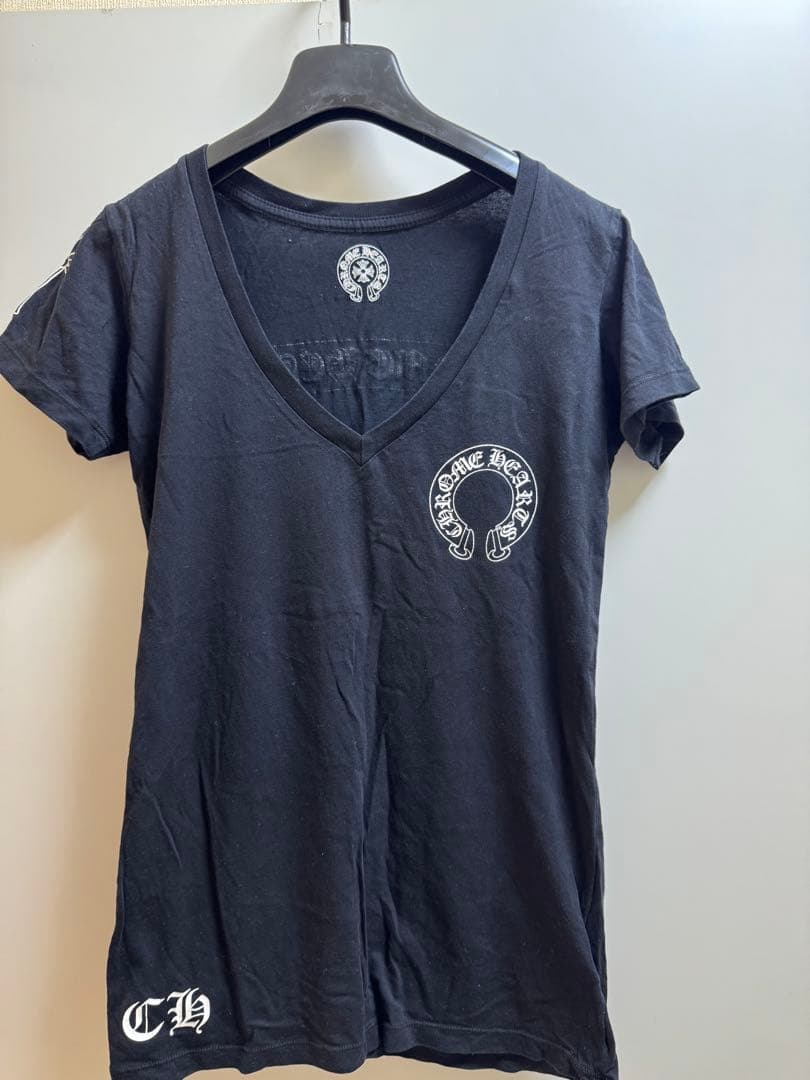 Chrome Hearts ブラック Vネック Tシャツ S
