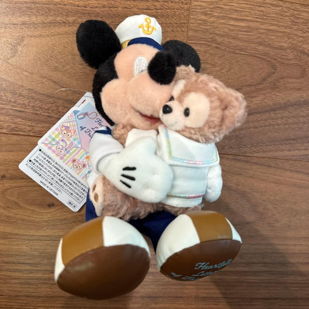 ハートフェルトレターズオブフレンドシップ ぬいぐるみバッジ ダッフィー ミッキー