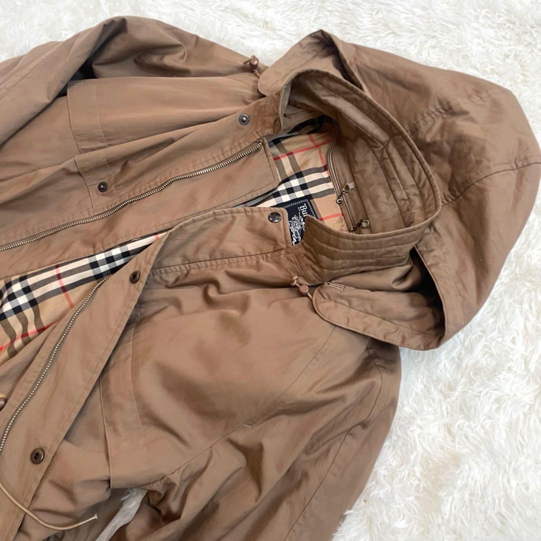 美品✨バーバリー ダウンライナー付モッズコート L ノバチェック C-TK83