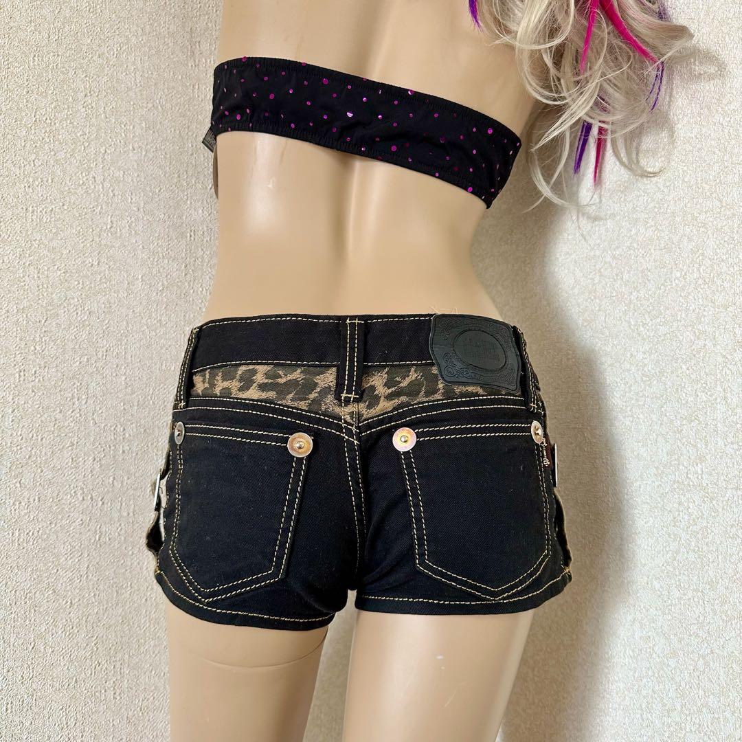 元祖【d.i.a.】サイドベルトレオパードショーパン ゴールドステッチ 当時物