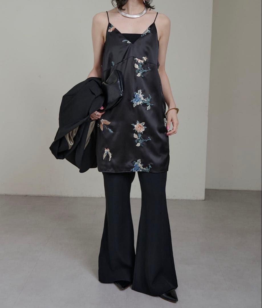 Omekashi （オメカシ）レイヤードキャミチュニック ブラック