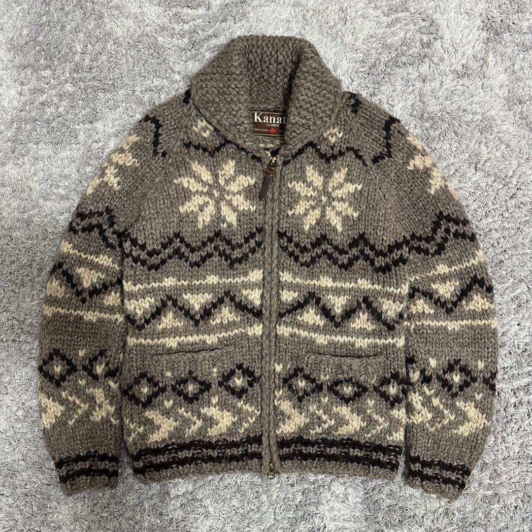 【超人気◎】KANATA　カウチンセーター　スノーフレーク　カナダ製　完売モデル