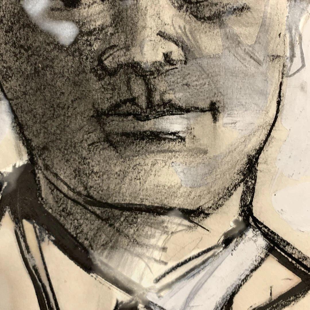 原画　サントリー広告デッサン　須田剋太