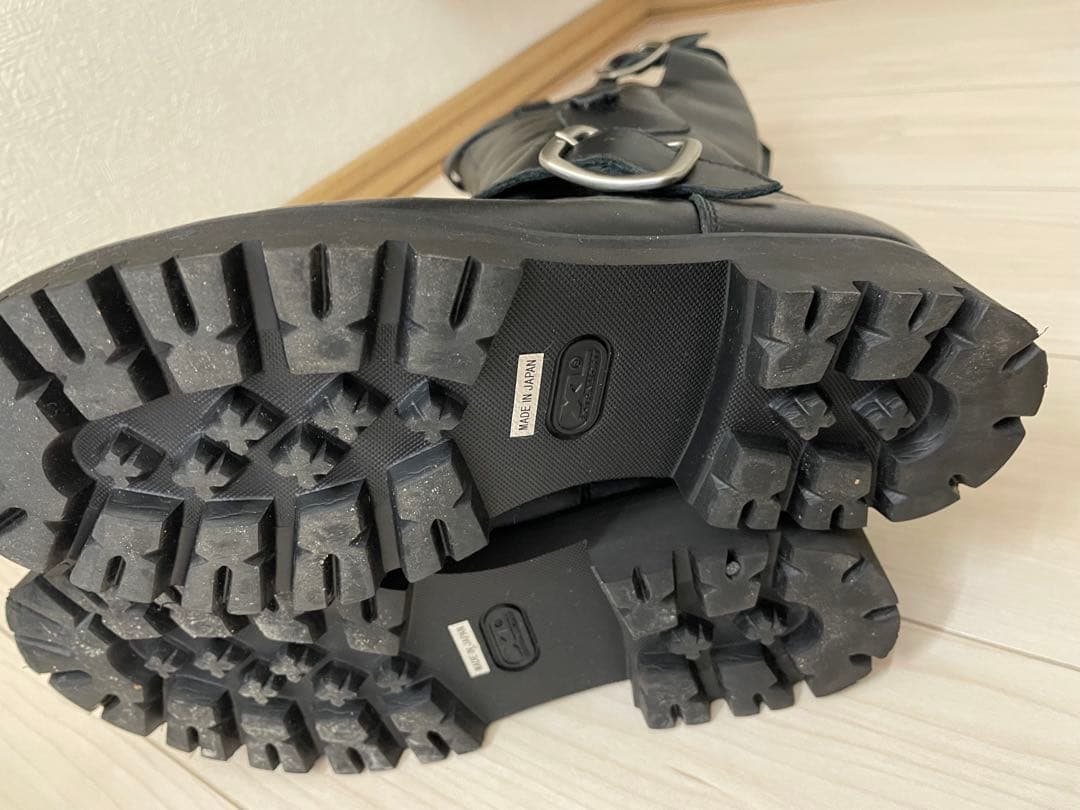 Y's バックル付きブラックレザー ロングブーツ　24.5〜25㎝　XL ワイズ