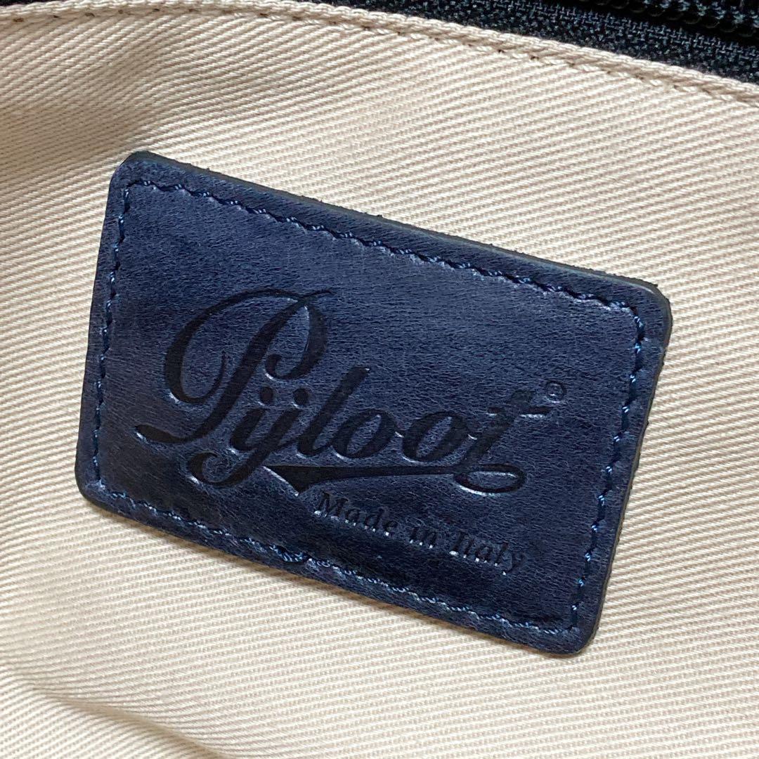 【美品】Pyloot パイロット ブリーフケース クロコ型押し イタリア製 BK