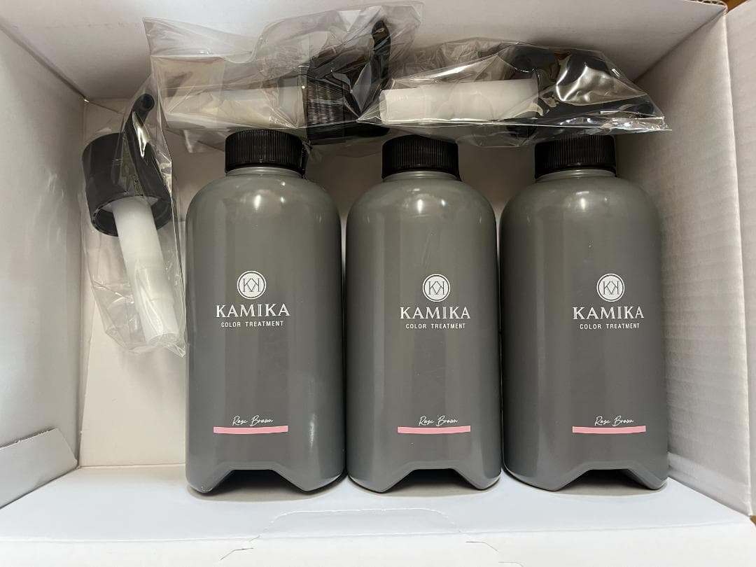 KAMIKA 白髪染めカラートリートメント ローズブラウン　6本
