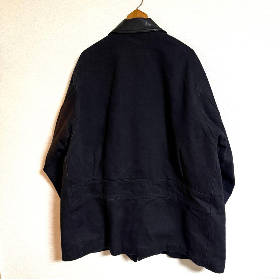 comoli デニムレザーワークジャケット　襟レザー　サイズ2