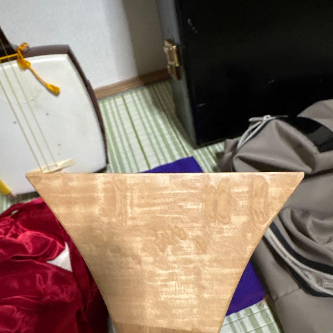 三味線　バチ　三絃駒　木製ハードケース 　和楽器　弦楽器　ケースカバー