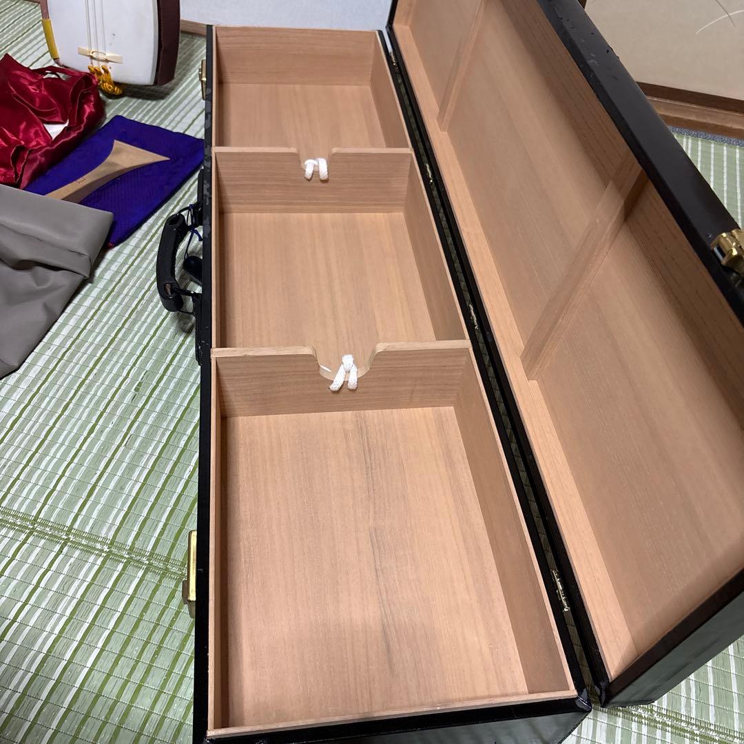三味線　バチ　三絃駒　木製ハードケース 　和楽器　弦楽器　ケースカバー