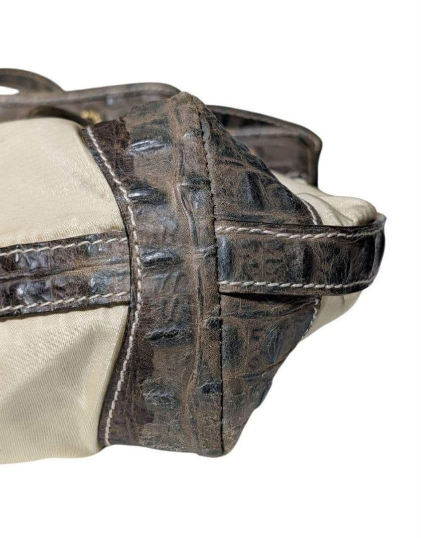 フェンディ FENDI 巾着 バケットバッグ クロコ型押し ヴィンテージ 正規品