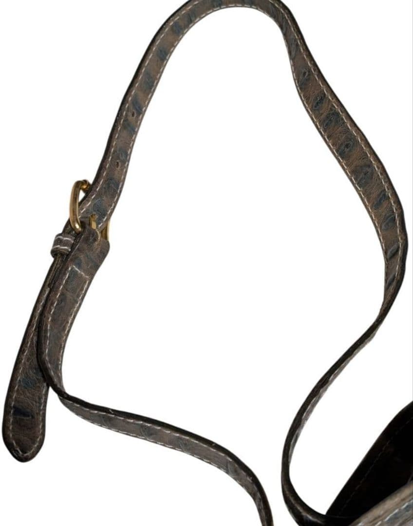 フェンディ FENDI 巾着 バケットバッグ クロコ型押し ヴィンテージ 正規品