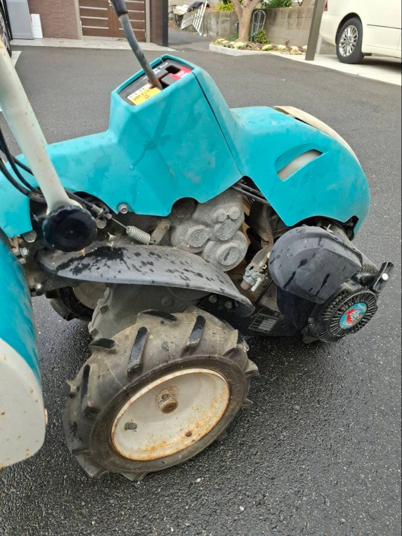 クボタ TR6000 陽菜 ミニ耕運機 ブルー溝浚器 付き