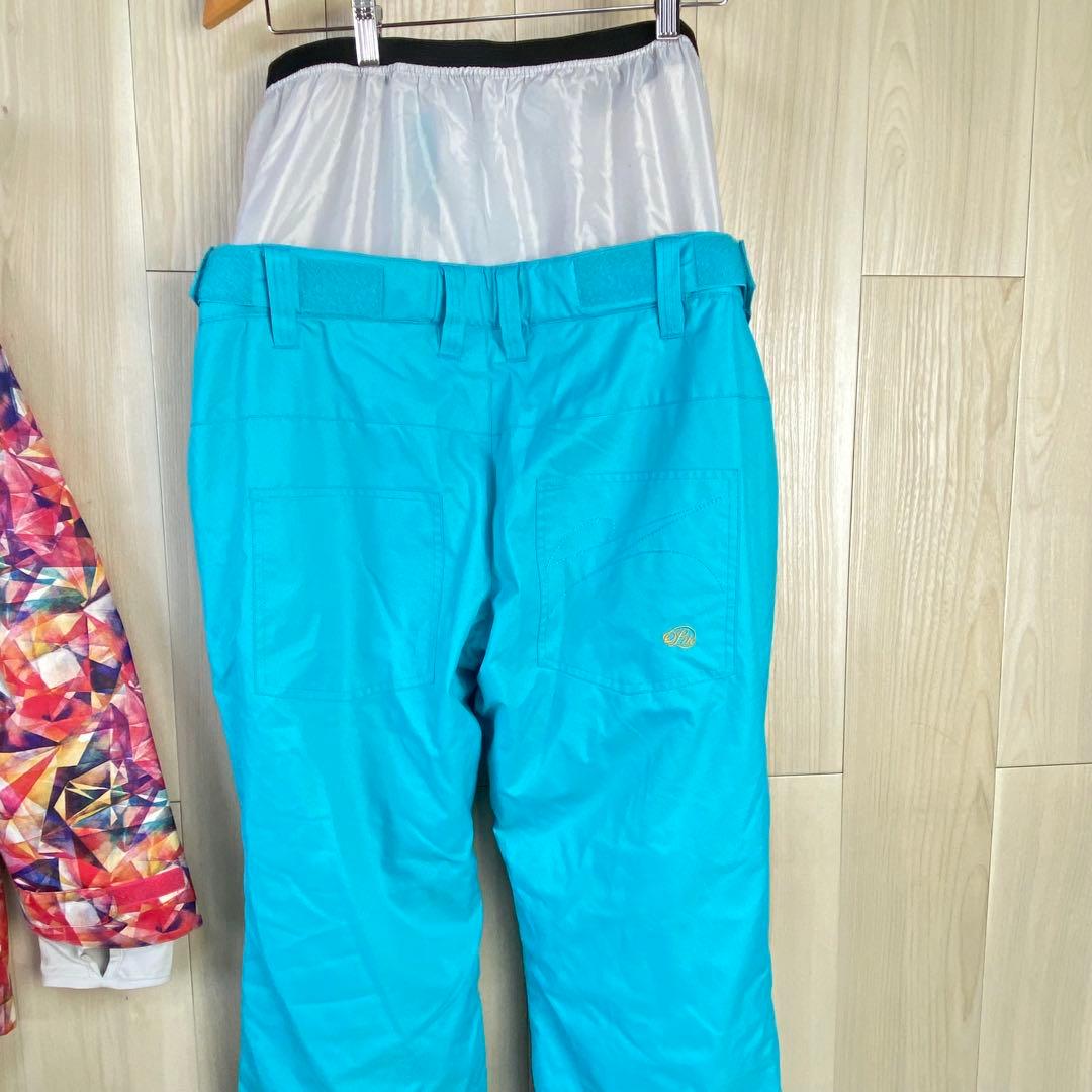 DLite 幾何学模様 レディースLLサイズ スノーボードウェア上下セット