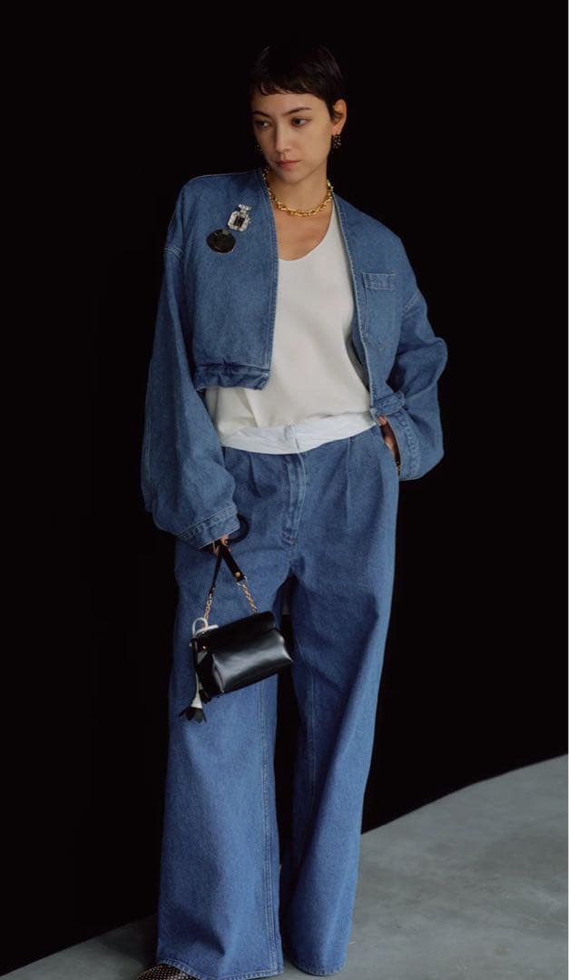 CHIEKO+ チェコプラス 新品タグ付　デニムTEDDY ショートジャケット