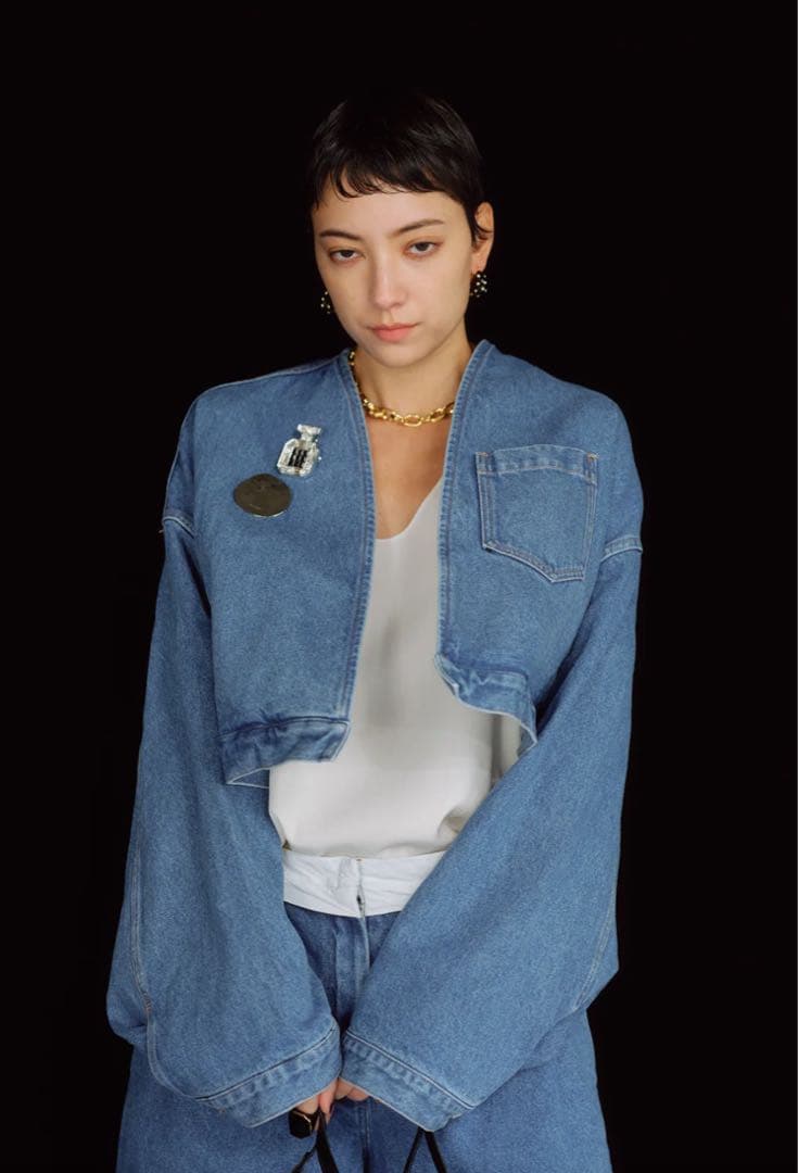 CHIEKO+ チェコプラス 新品タグ付　デニムTEDDY ショートジャケット