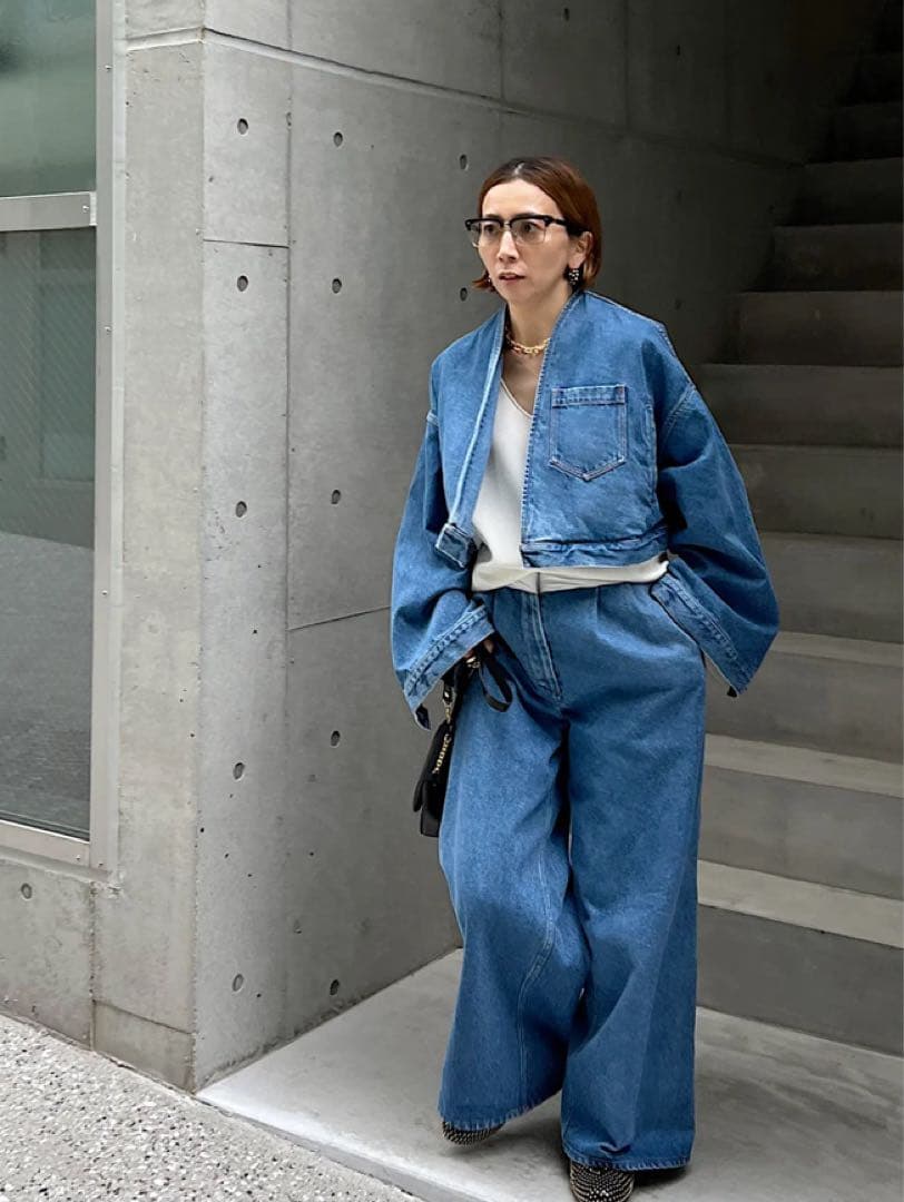 CHIEKO+ チェコプラス 新品タグ付　デニムTEDDY ショートジャケット