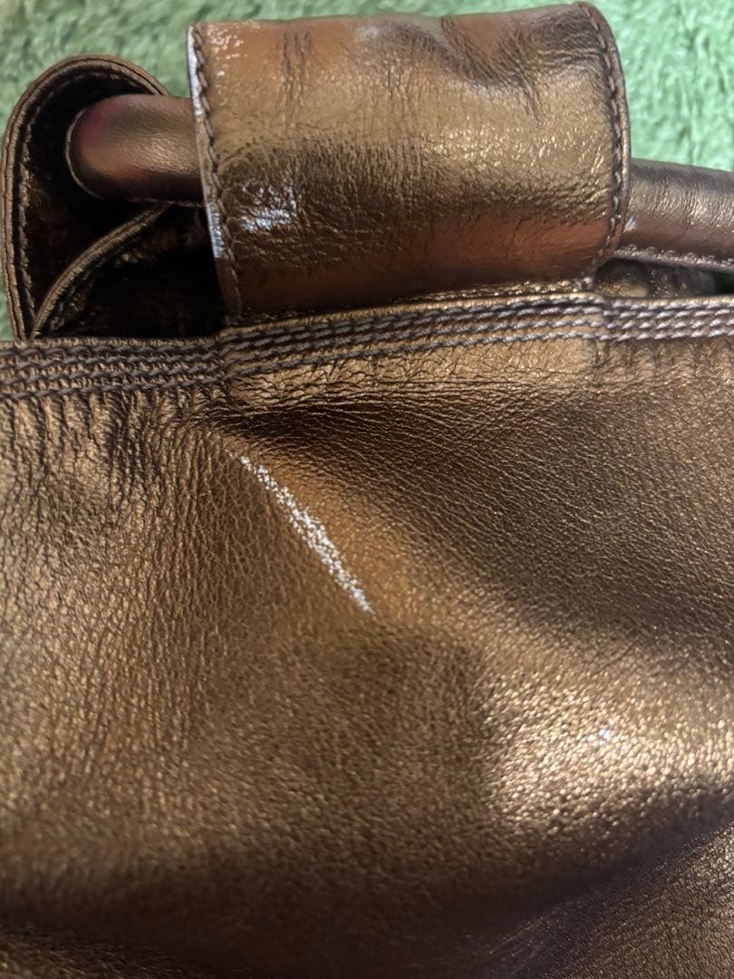 LOEWE アナグラム ナッパアイレ ラムレザー ハンドバッグ　ブロンズ