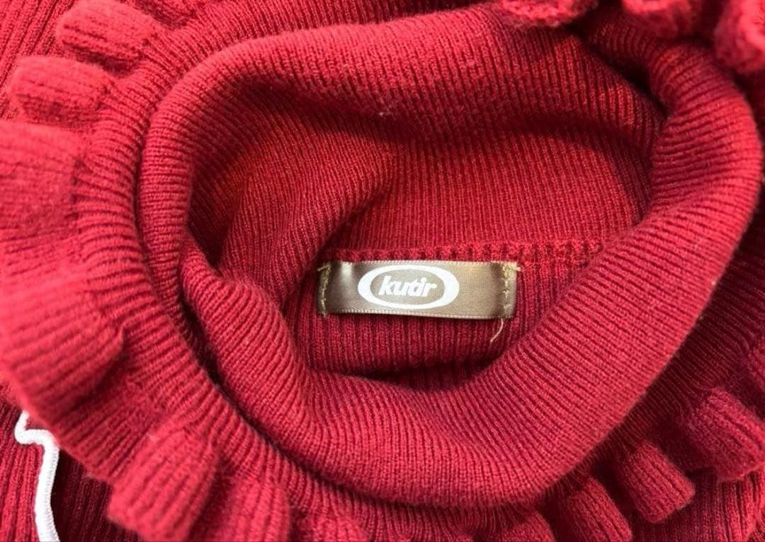 【クティールとレトロ】2WAYリボンティアードジャンパースカート＆タートル赤2点