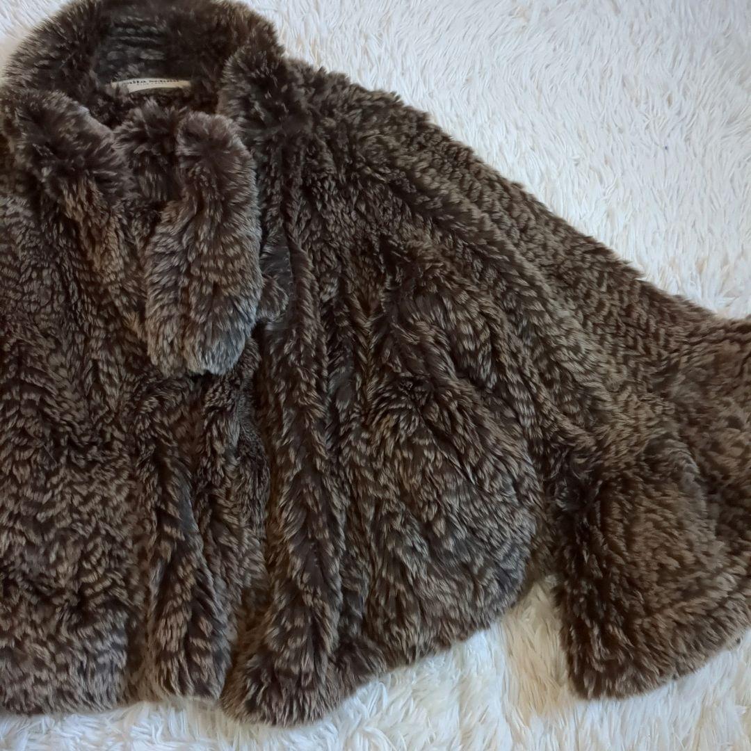 ミラショーン 最高級 レッキスラビットファー ポンチョ ケープ フリーサイズ