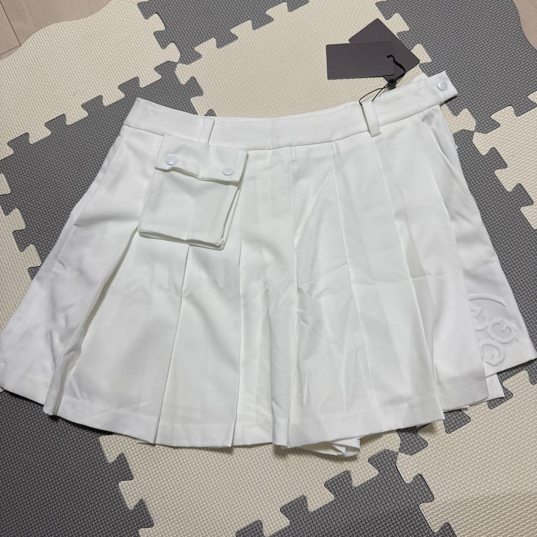 ゴルフ レディース ジーフォア スカートウェア（ホワイト）Sサイズ