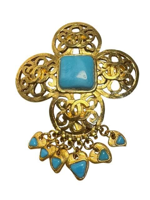 シャネル★CHANEL★ブローチ★ココマーク★1995年★GP★ゴールド